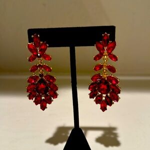 Red Sparkly Earrings